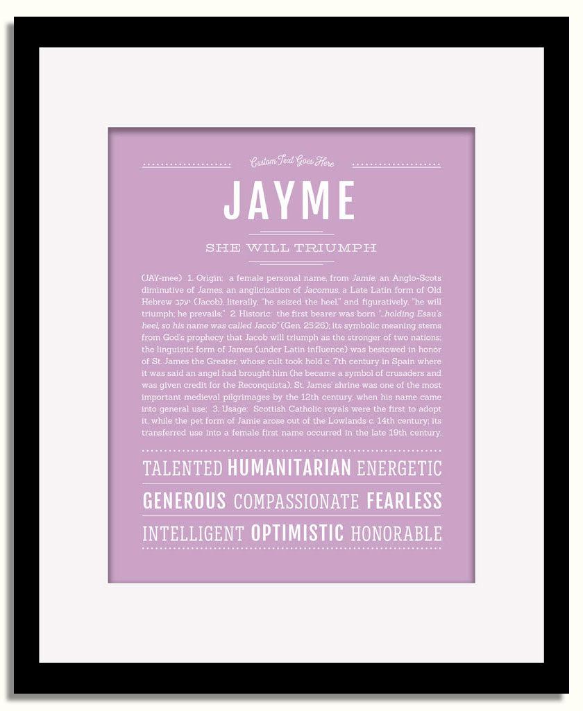 Frame Options | Lilac | Black Frame, Matted