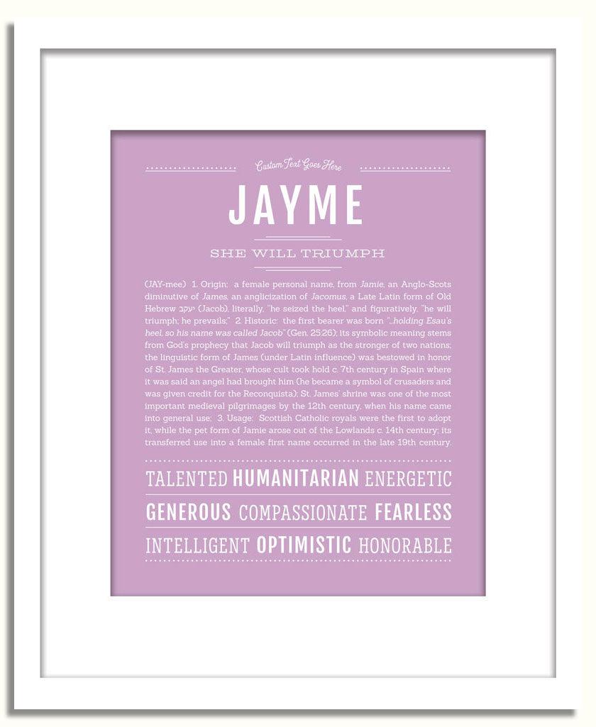 Frame Options | Lilac | White Frame, Matted