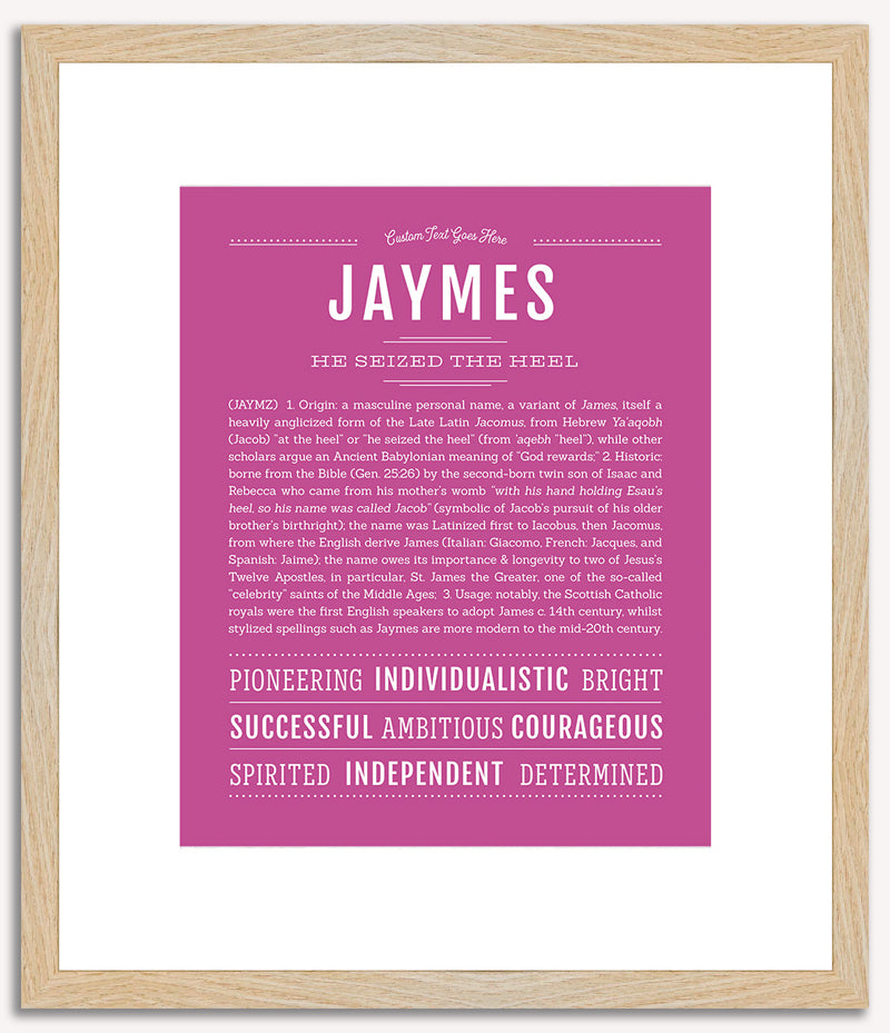 Jaymes (male) | Name Art Print