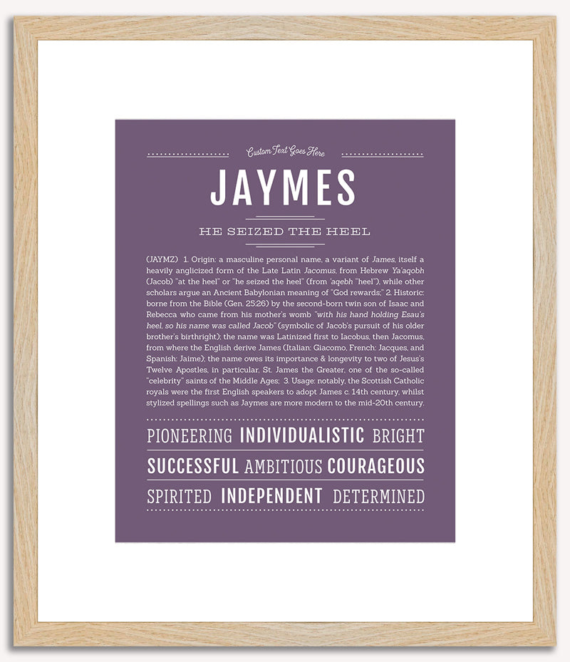 Jaymes (male) | Name Art Print