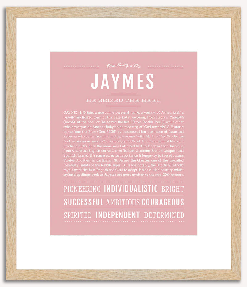 Jaymes (male) | Name Art Print