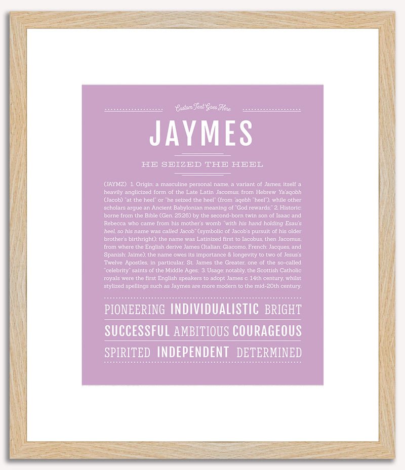 Jaymes (male) | Name Art Print