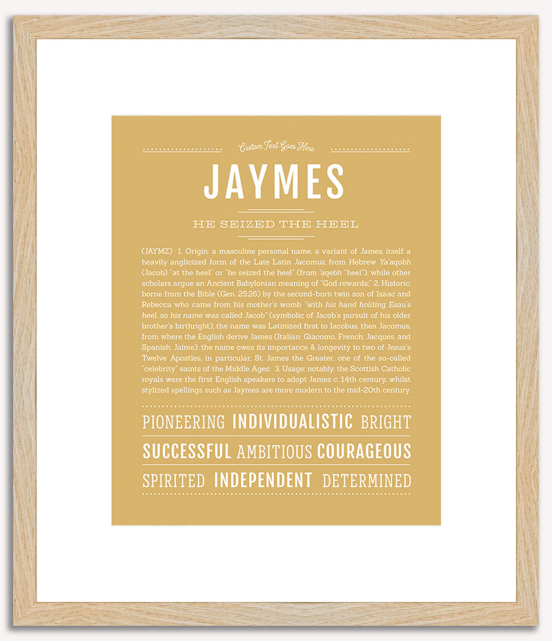 Jaymes (male) | Name Art Print