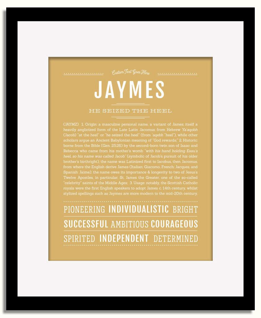 Frame Options | Matte Gold | Black Frame, Matted