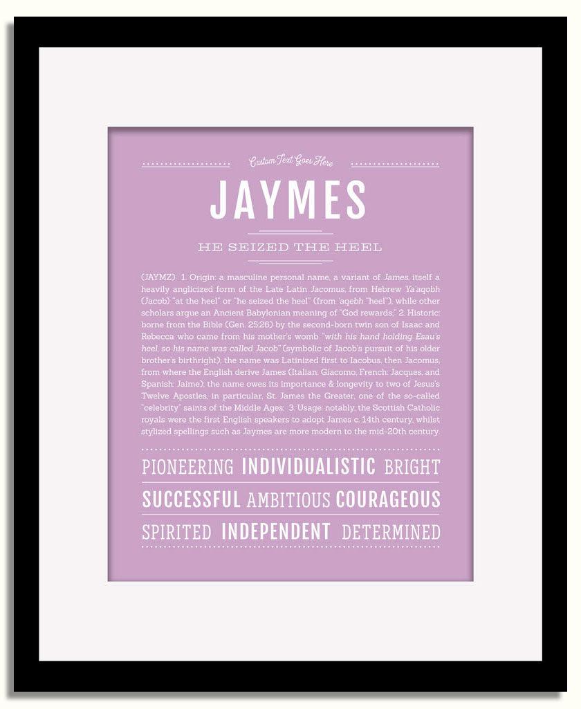 Frame Options | Lilac | Black Frame, Matted