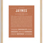 Jaymes (female) | Name Art Print