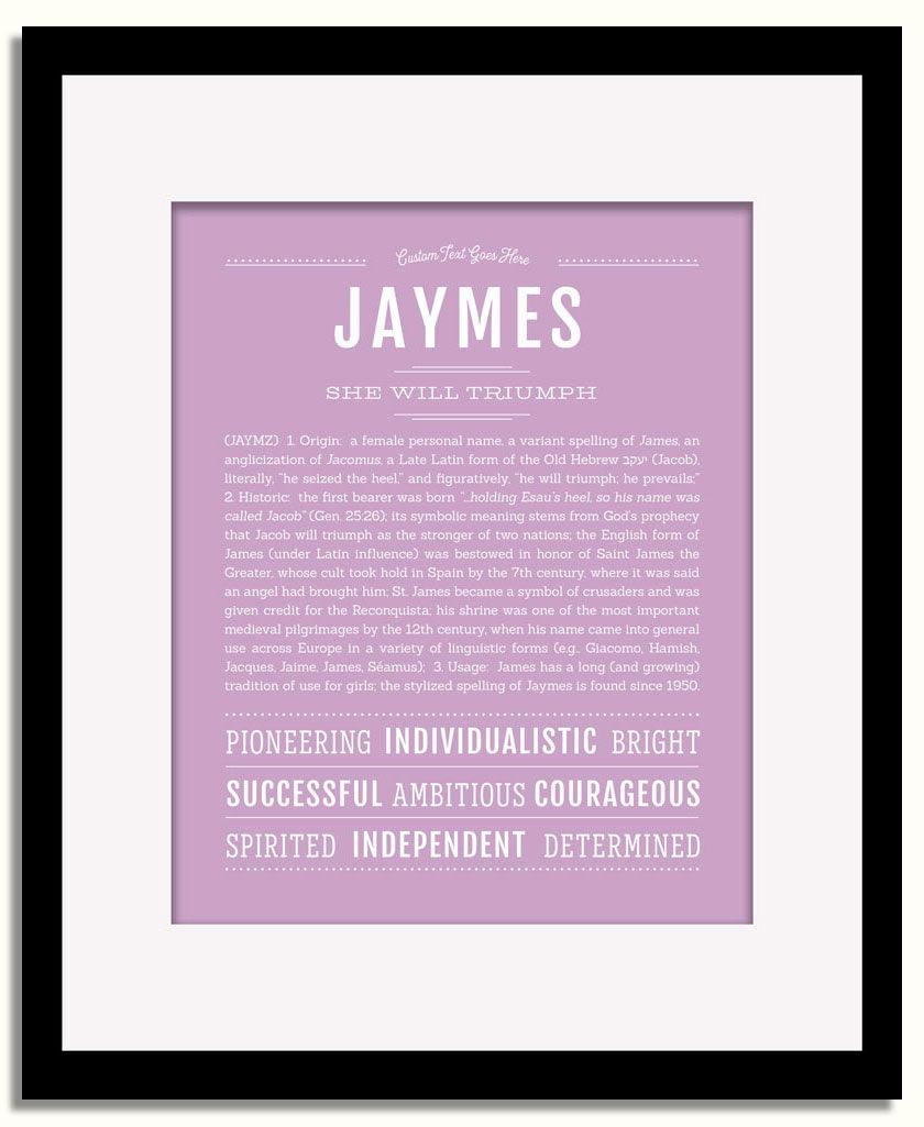 Frame Options | Lilac | Black Frame, Matted