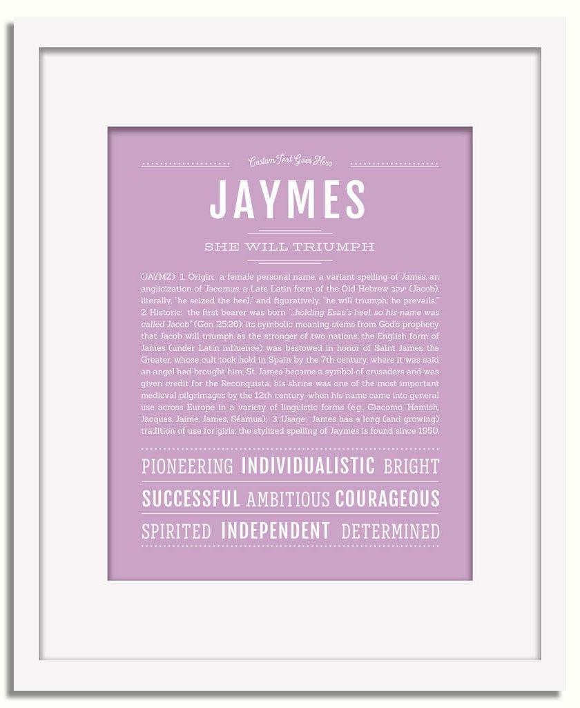 Frame Options | Lilac | White Frame, Matted