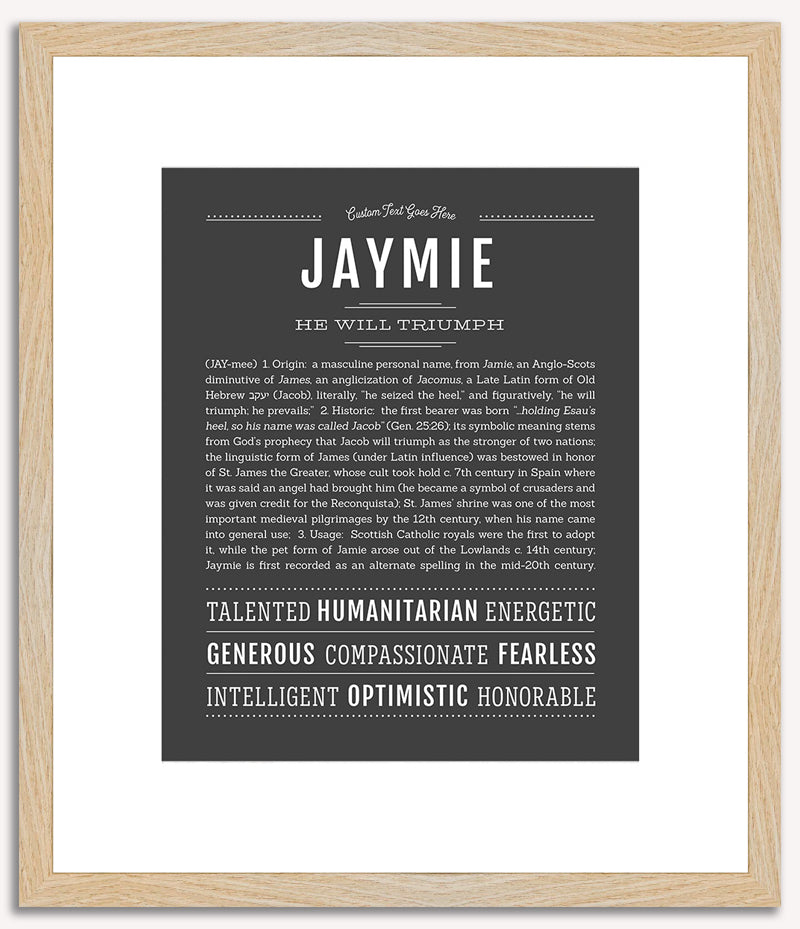 Jaymie (male) | Name Art Print