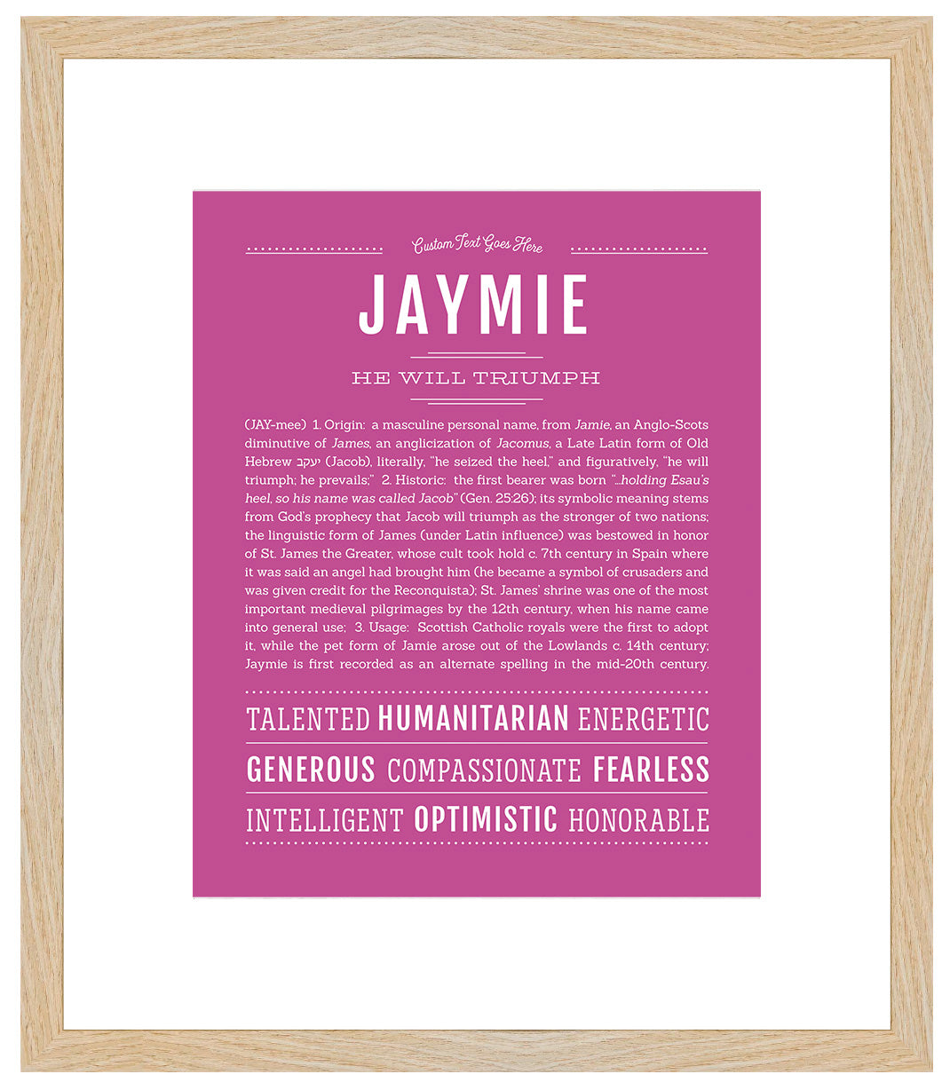 Jaymie (male) | Name Art Print