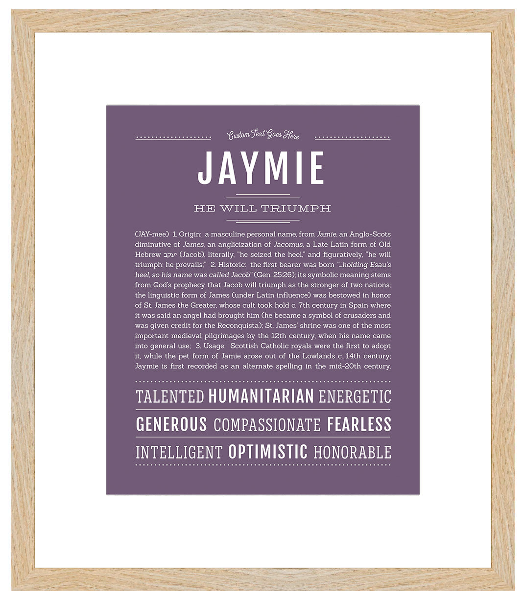 Jaymie (female) | Name Art Print