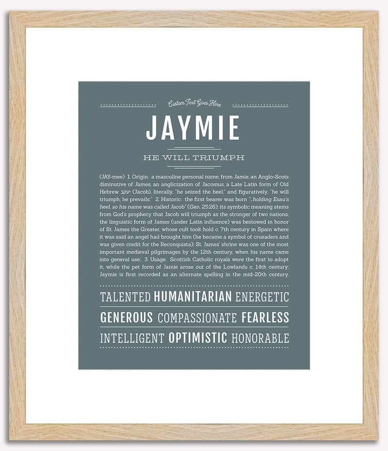 Jaymie (male) | Name Art Print