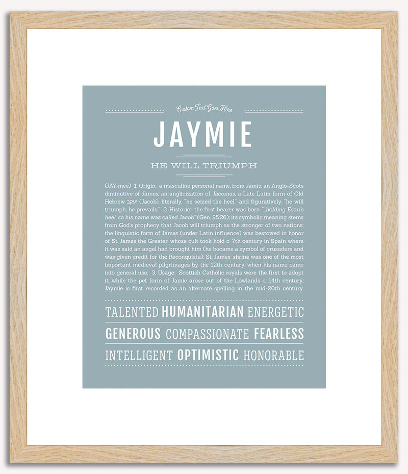 Jaymie (male) | Name Art Print