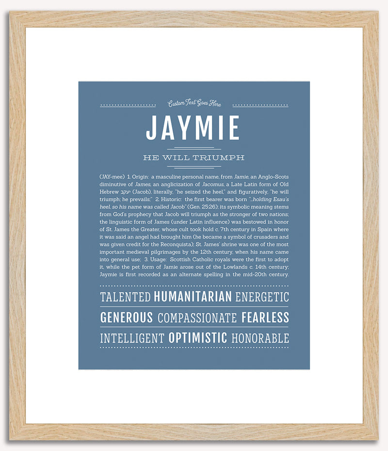 Jaymie (male) | Name Art Print