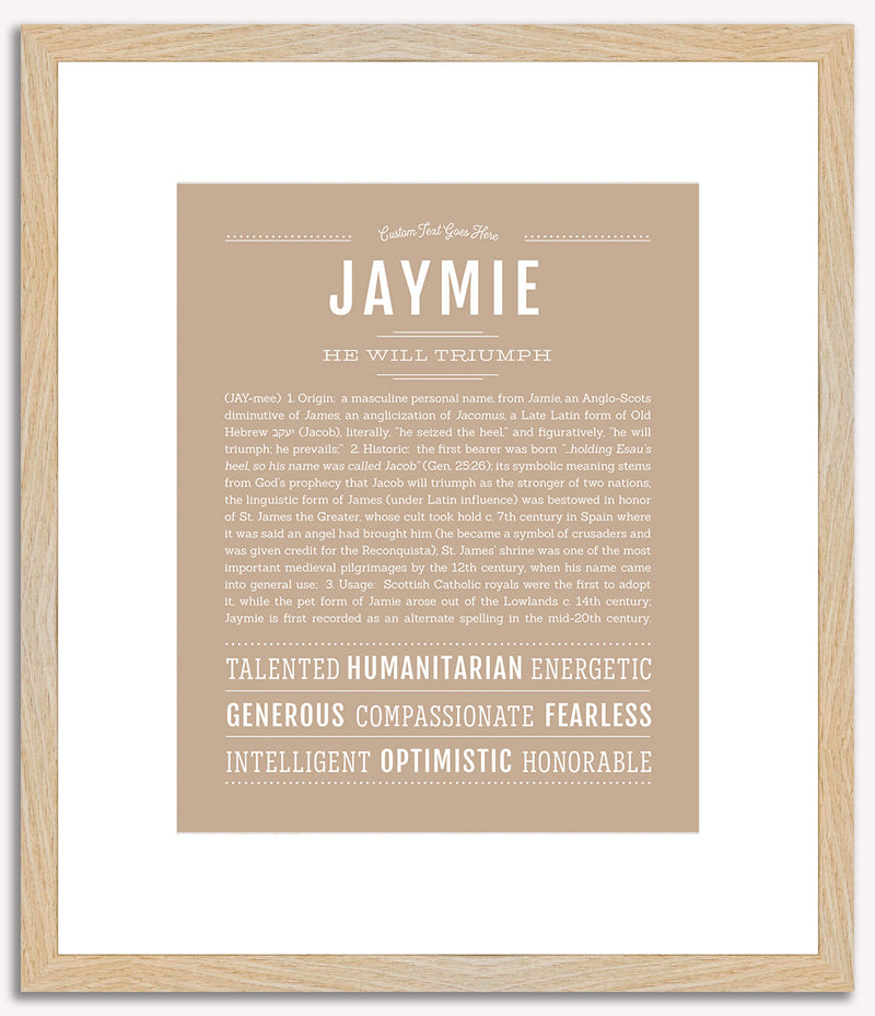 Jaymie (male) | Name Art Print