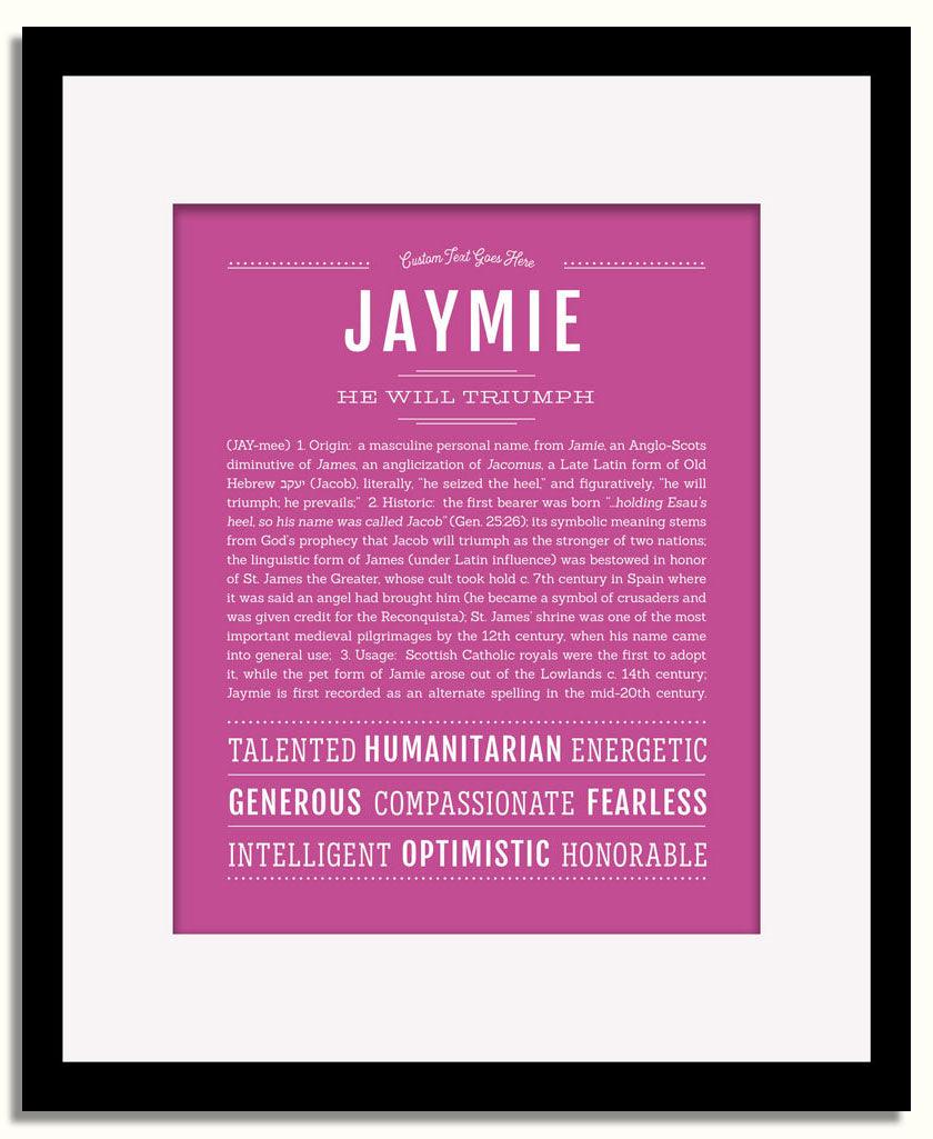 Frame Options | Dark Pink | Black Frame, Matted