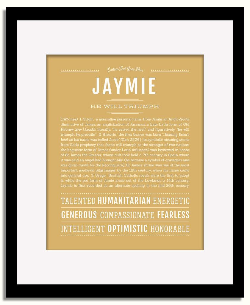 Frame Options | Matte Gold | Black Frame, Matted