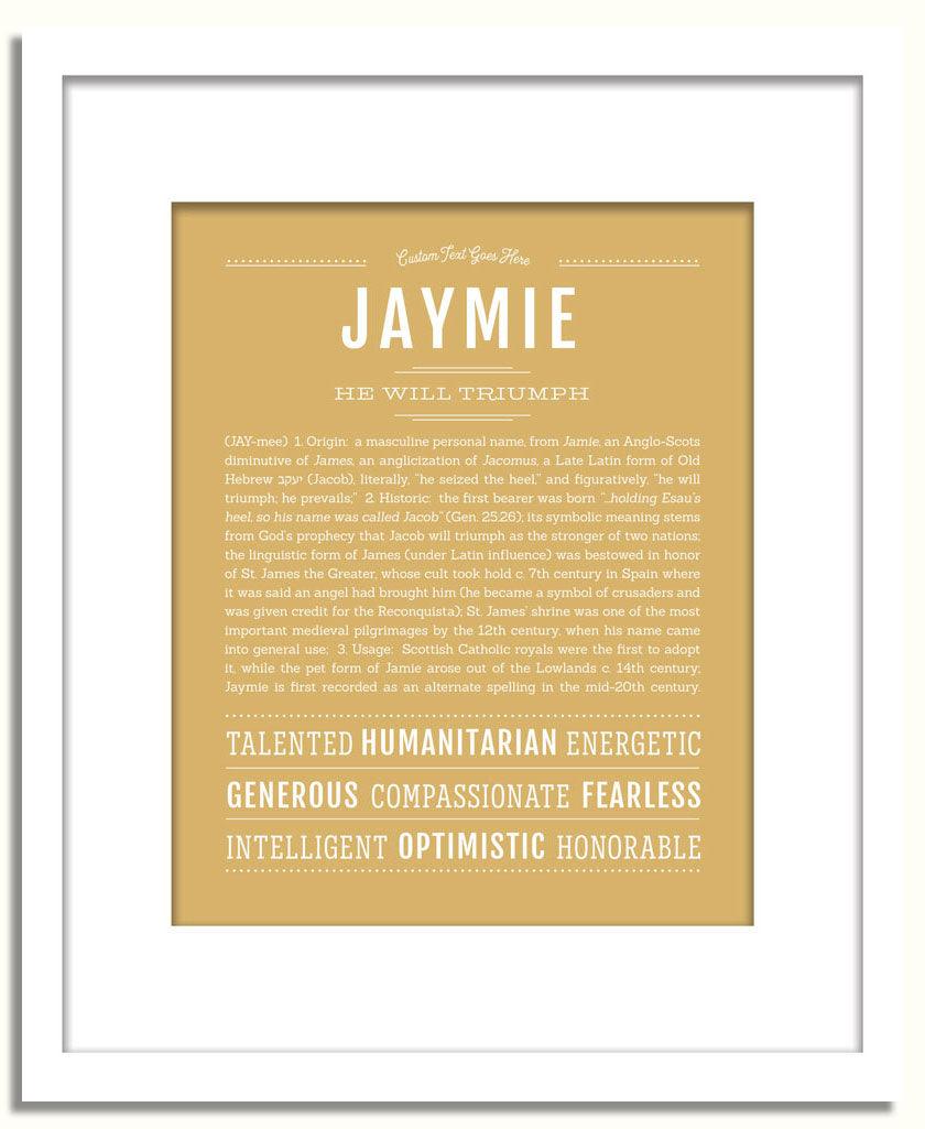 Frame Options | Matte Gold | White Frame, Matted