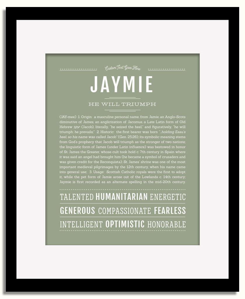 Frame Options | Sage | Black Frame, Matted