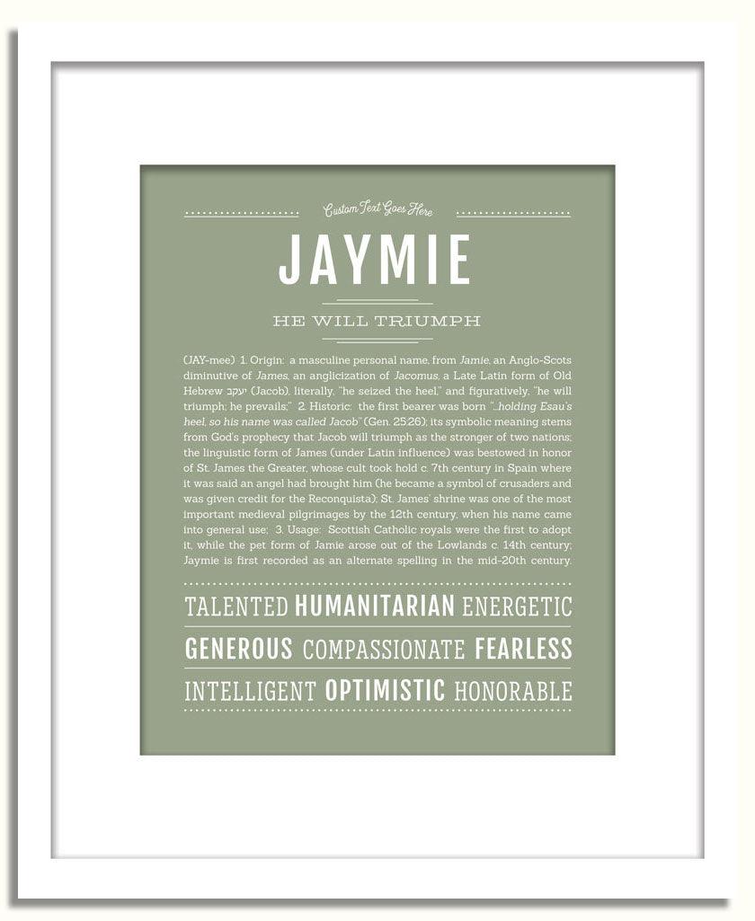 Frame Options | Sage | White Frame, Matted