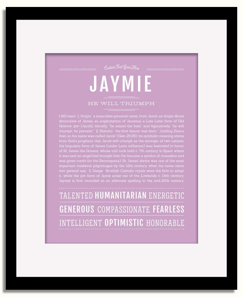 Frame Options | Lilac | Black Frame, Matted