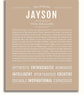 Jayson Personalized Name Meaning Art Prints – Name Stories
