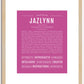 Jazlynn | Name Art Print