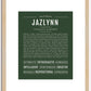 Jazlynn | Name Art Print