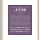 Jazlynn | Name Art Print