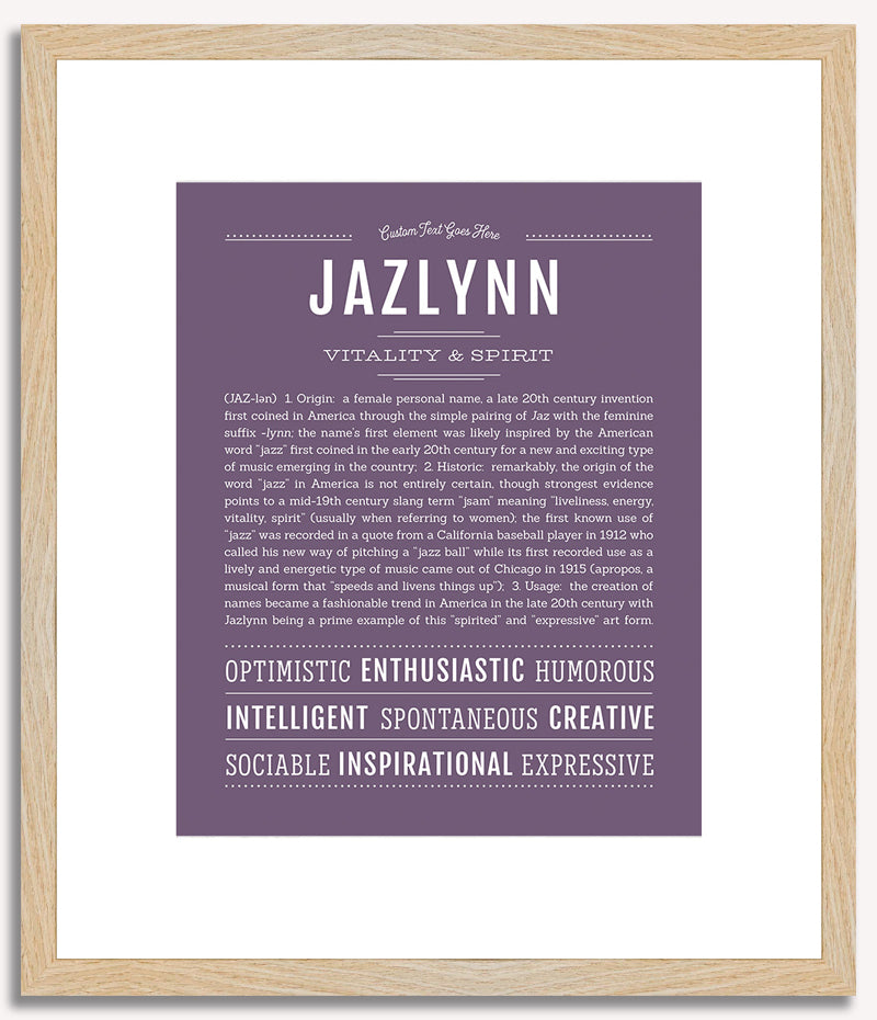 Jazlynn | Name Art Print