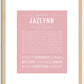 Jazlynn | Name Art Print