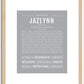 Jazlynn | Name Art Print