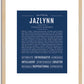 Jazlynn | Name Art Print