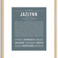 Jazlynn | Name Art Print