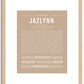 Jazlynn | Name Art Print