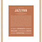 Jazlynn | Name Art Print