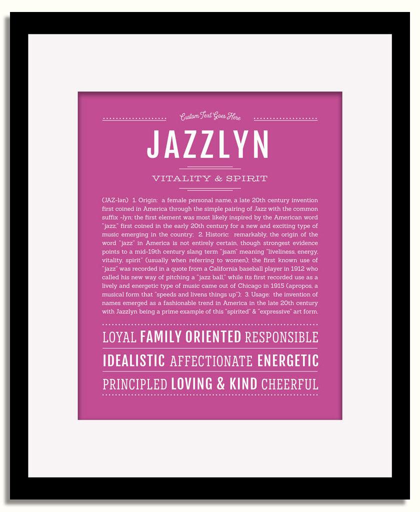 Frame Options | Dark Pink | Black Frame, Matted