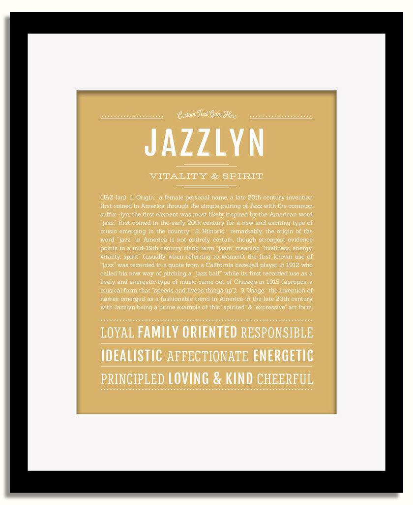 Frame Options | Matte Gold | Black Frame, Matted