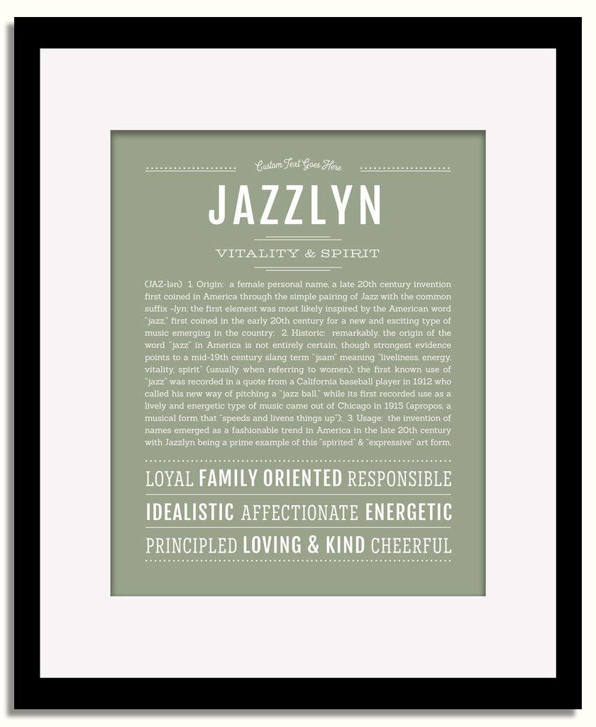 Frame Options | Sage | Black Frame, Matted