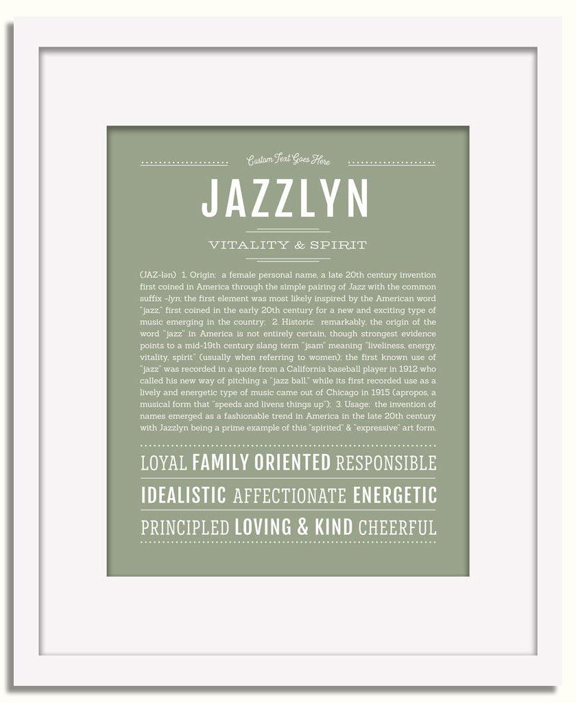 Frame Options | Sage | White Frame, Matted