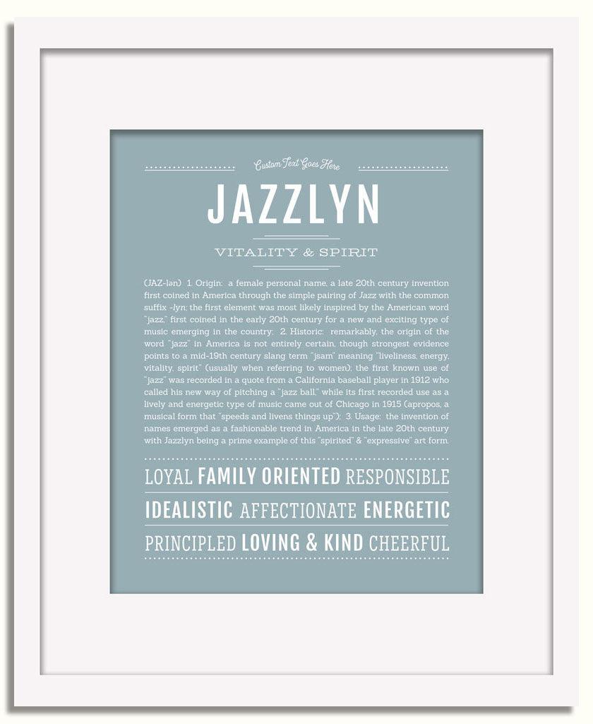 Frame Options | Powder Blue | White Frame, Matted