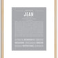 Jean (female) | Name Art Print