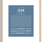 Jean (female) | Name Art Print