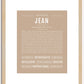 Jean (female) | Name Art Print