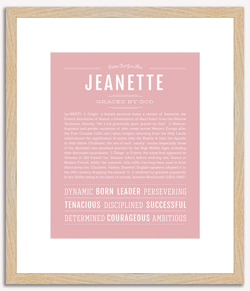 Jeanette | Name Art Print