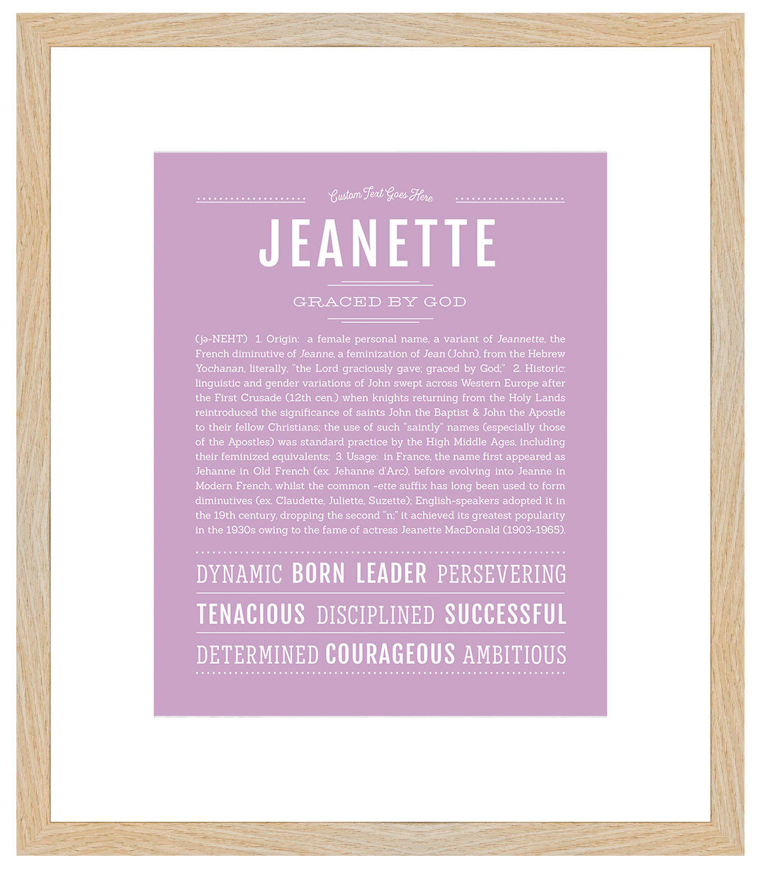 Jeanette | Name Art Print