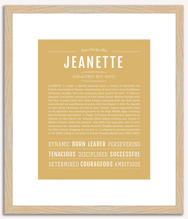 Jeanette | Name Art Print