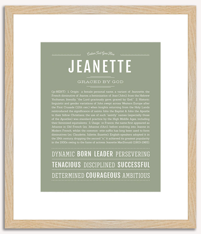 Jeanette | Name Art Print