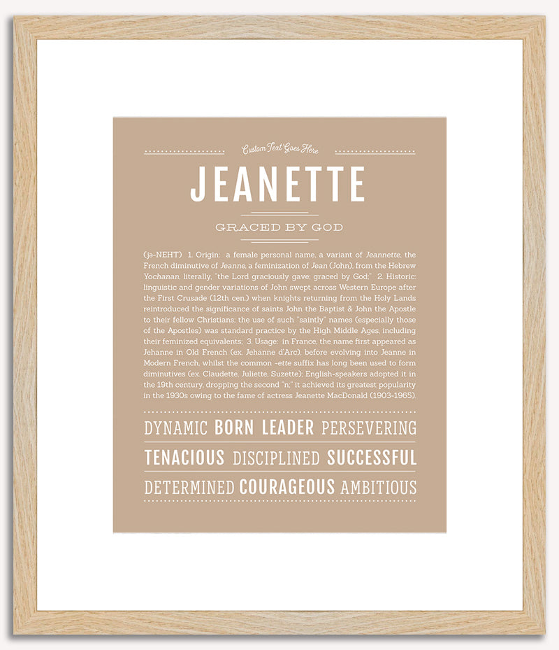 Jeanette | Name Art Print