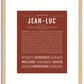 Jeanluc | Name Art Print